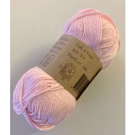 5-8. Garn Bitten bomuld Eco Rosa