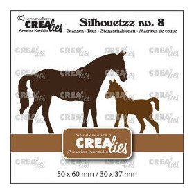 6387. CREAlies - Silhouetzz No. 8 - Mare And Foal - CLSH08