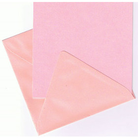 75505. Kort og Kuvert 14x14 10stk rosa