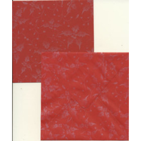 75551.Kort og kuvert 13,5x13,5cm rød jul 10stk