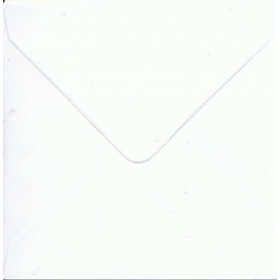 75927. Kuvert 14x14cm hvid med spids lukning. 1 stk