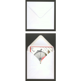 8218. Kuvert 11,6x11,6cm hvid m/spids